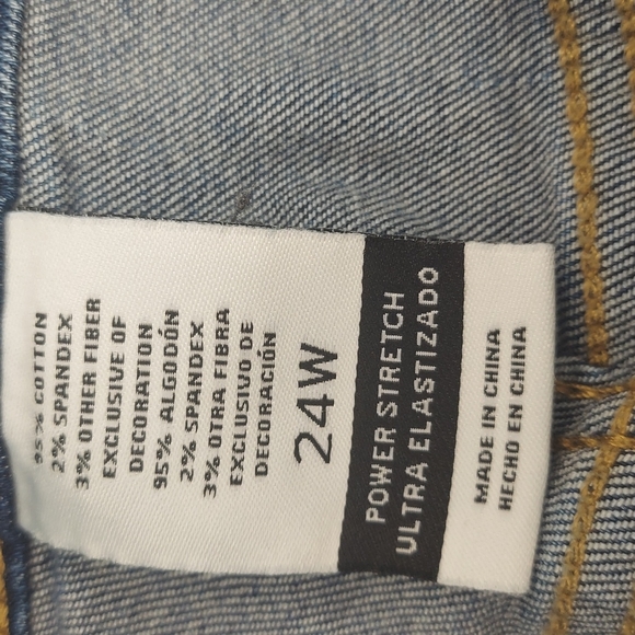 Ava & Viv skinny distressed jeans size 24W - Picture 7 of 12